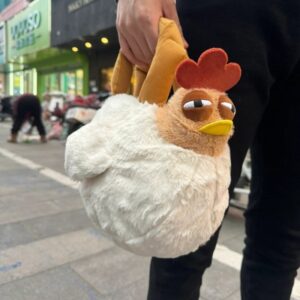 2025 New Hot Commute Gugu Chicken Shoulder Bag Plush Toy Cute Crossbody Bag Claw Machine Doll Wholesale from Manufacturer